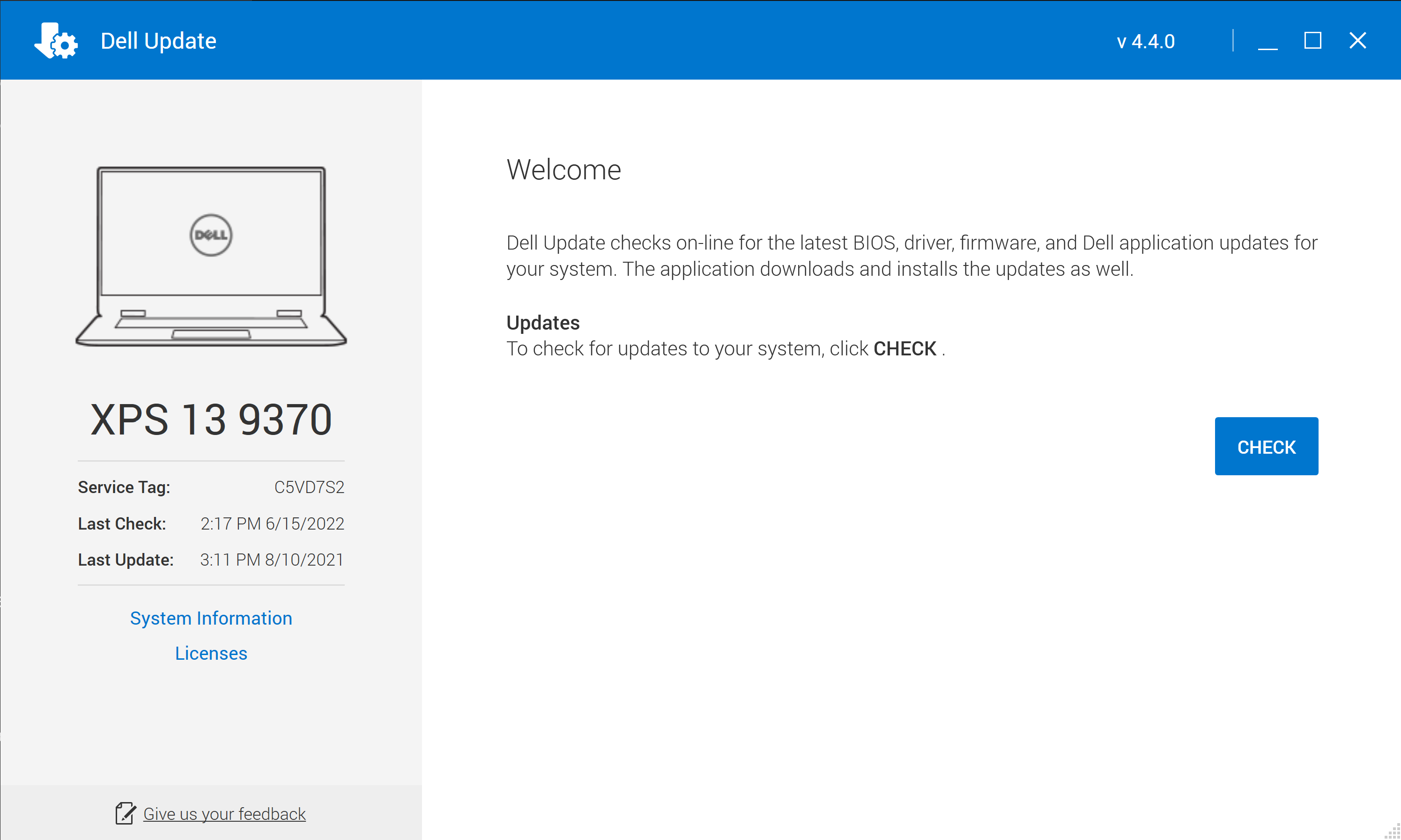 the computer that took this image was an XPS 9370 laptop, as shown by the model number